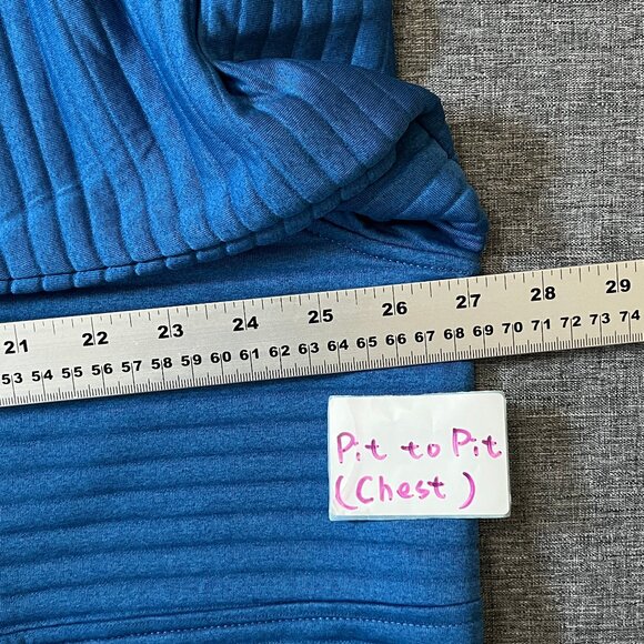 LL Bean Airlight Knit Half Zip Hoodie Pullover - Men's Size XXL - Blue - Picture 10 of 13